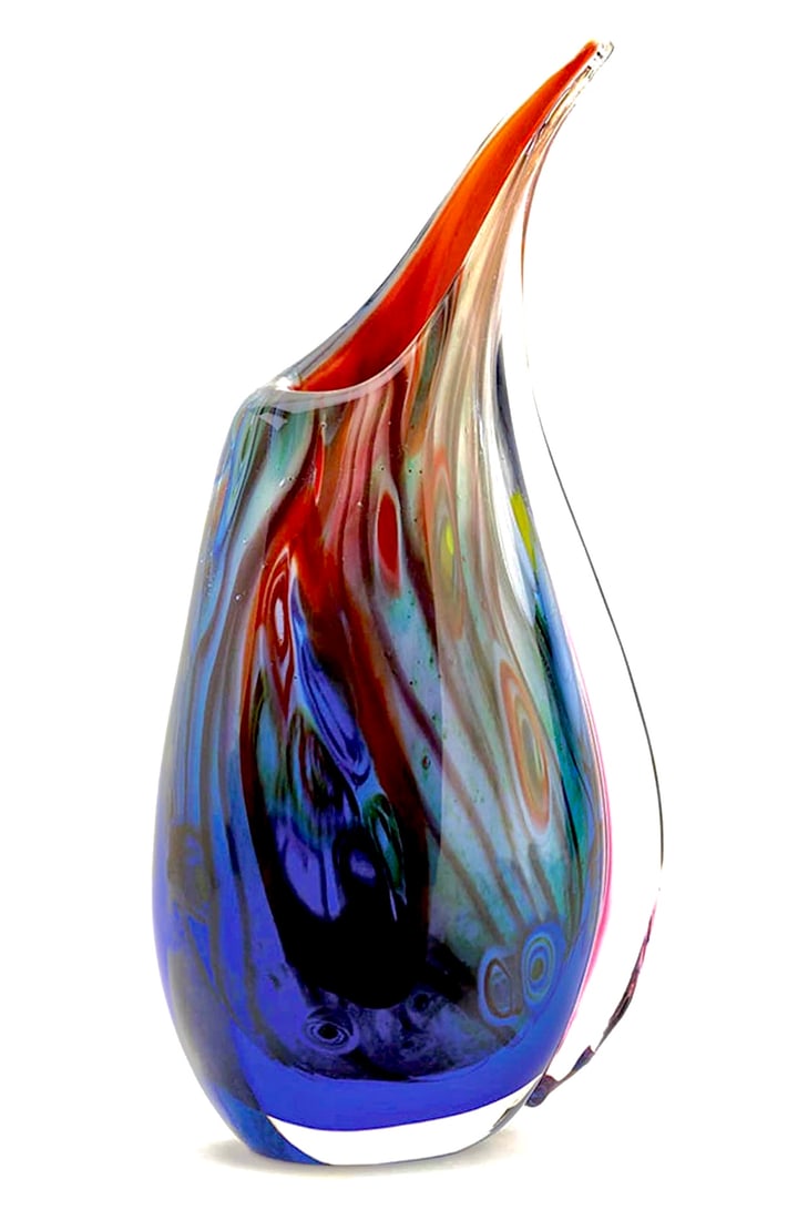 Beautiful MURANO Dreamscape Blown Art Glass Vase (1 of 2)