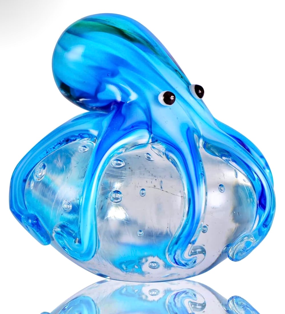 Beautiful MURANO Blown Art Glass OCTOPUS Paperweight (1 of 4)