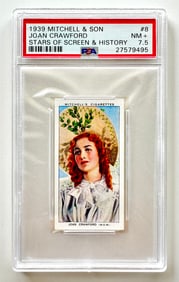 Extremely Rare 1939 JOAN CRAWFORD Tobacco Cigarette Card
