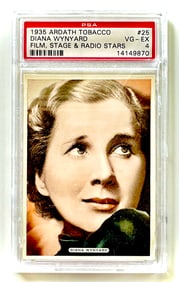 Extremely Rare 1935 DIANA WYNYARD Tobacco Cigarette Card