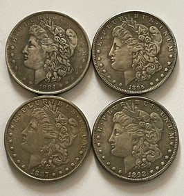 1884/1887/1895/1898 United States Morgan Silver Dollars AS-IS