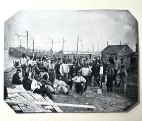 African American Civil War Concentration Camp Tin Type Photograph
