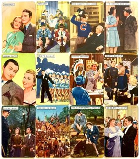 Lot of 12 Original 1939 MGM Films Cards by Castell Bros
