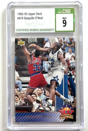 Graded Mint SHAQUILLE ONEAL 1992-93 Rookie Basketball Card