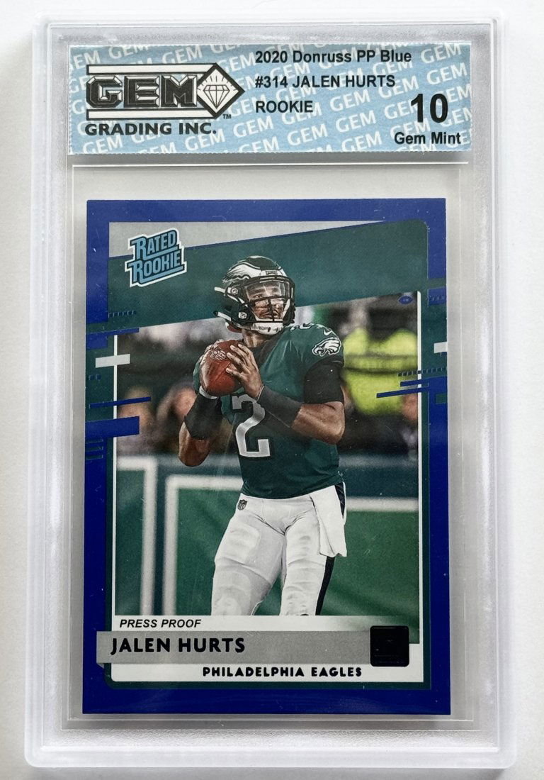 Gem Mint 10 JALEN HURTS Rookie Football Card (1 of 2)