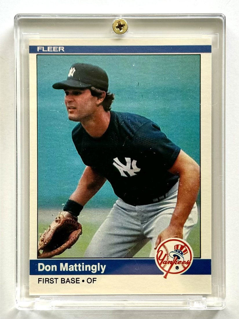 1984 Fleer DON MATTINGLY Rookie Baseball Card: Multiple Photos Posted