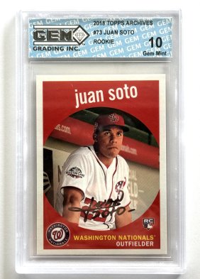 Gem Mint 10 JUAN SOTO Rookie Baseball Card