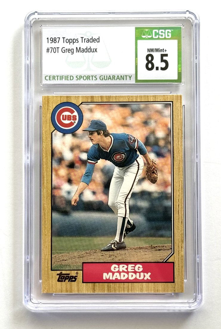 1987 Topps Traded GREG MADDUX Rookie Baseball Card (1 of 2)