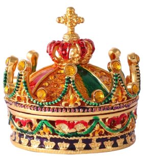 FABERGE Enameled & Jeweled Egg with Coronation Crown