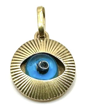 Vintage 14k Gold Ladies Ward off Evil Pendant