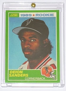 1989 Score DEION SANDERS 1st Rookie Football Card
