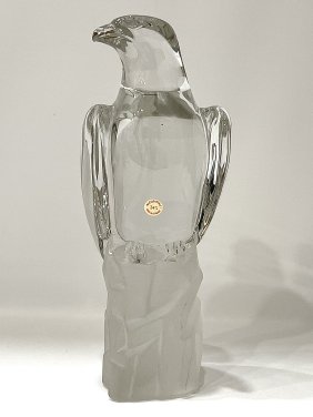 Large BLEIKRISTALL German 24% Lead Crystal Falcon