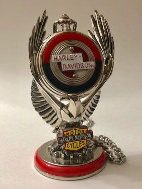 Genuine HARLEY-DAVIDSON Pocket Watch Stand & Chain