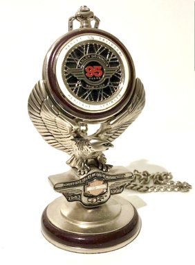 Genuine HARLEY-DAVIDSON Pocket Watch Stand & Chain