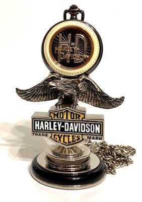 Genuine HARLEY-DAVIDSON Pocket Watch Stand & Chain