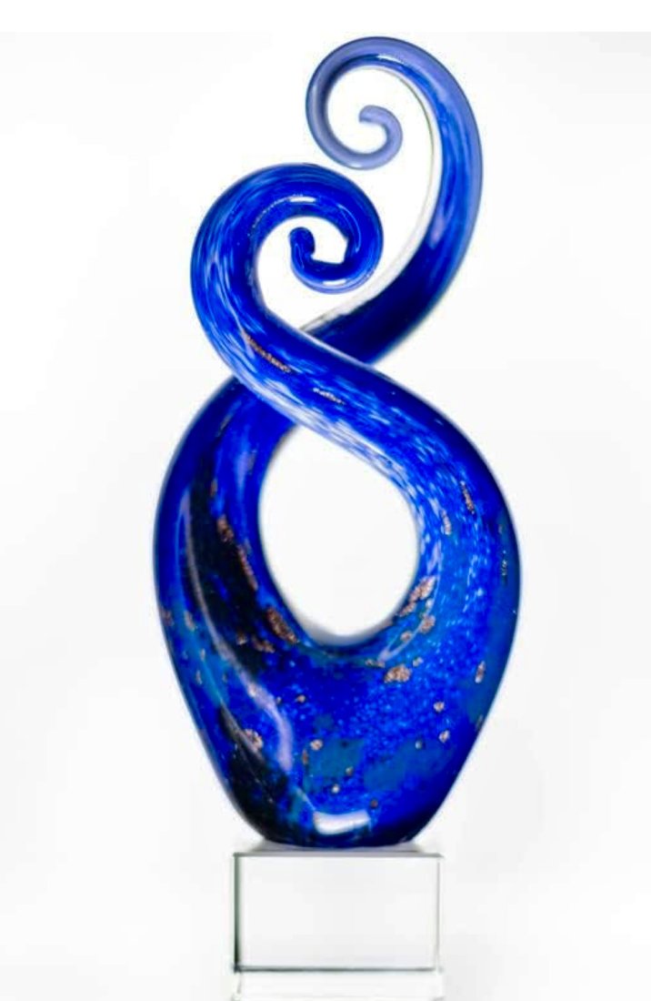 Stunning Freeform MURANO Multi-Colored Blown Art Glass Centerpiece (1 of 3)