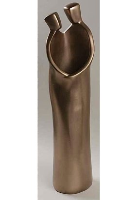 GOEBEL Friendship Collection Bronze Finish Lovers Vase 17in