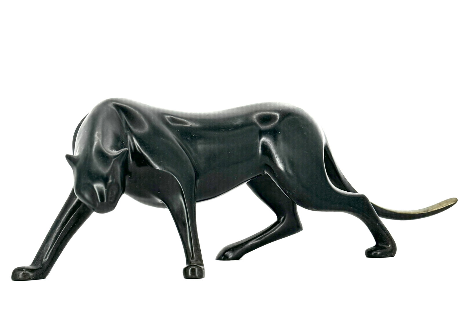 Rare LOET VANDERVEEN Bronze Cheetah Numbered 585 of 750: This is a Highly Collectible Bronze Cheetah or Cougar or Panther that is a Limited Edition Numbered 585 of 750. It Measures Approximately 12 Inches Long. Awesome Looking Piece. Multiple Photos Posted