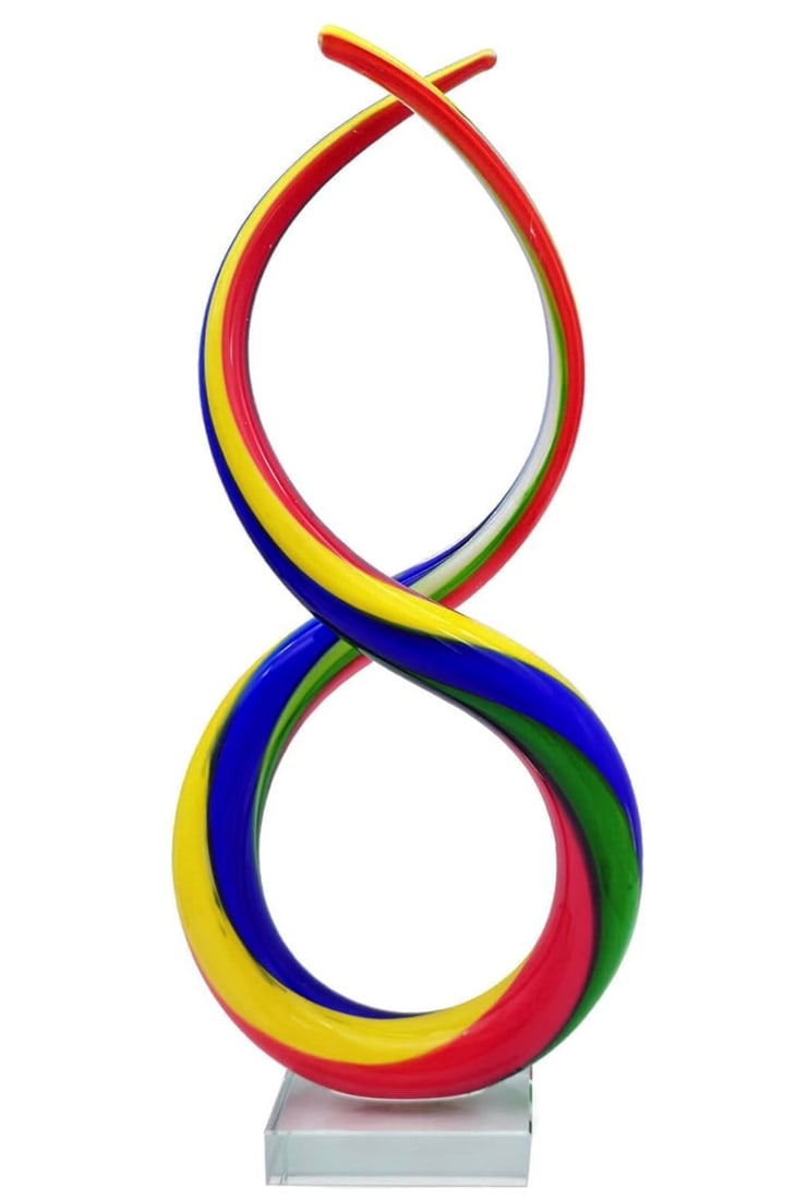 Awesome Multi Colored MURANO Freeform Blown Art Glass  Centerpiece Sculpture (1 of 3)