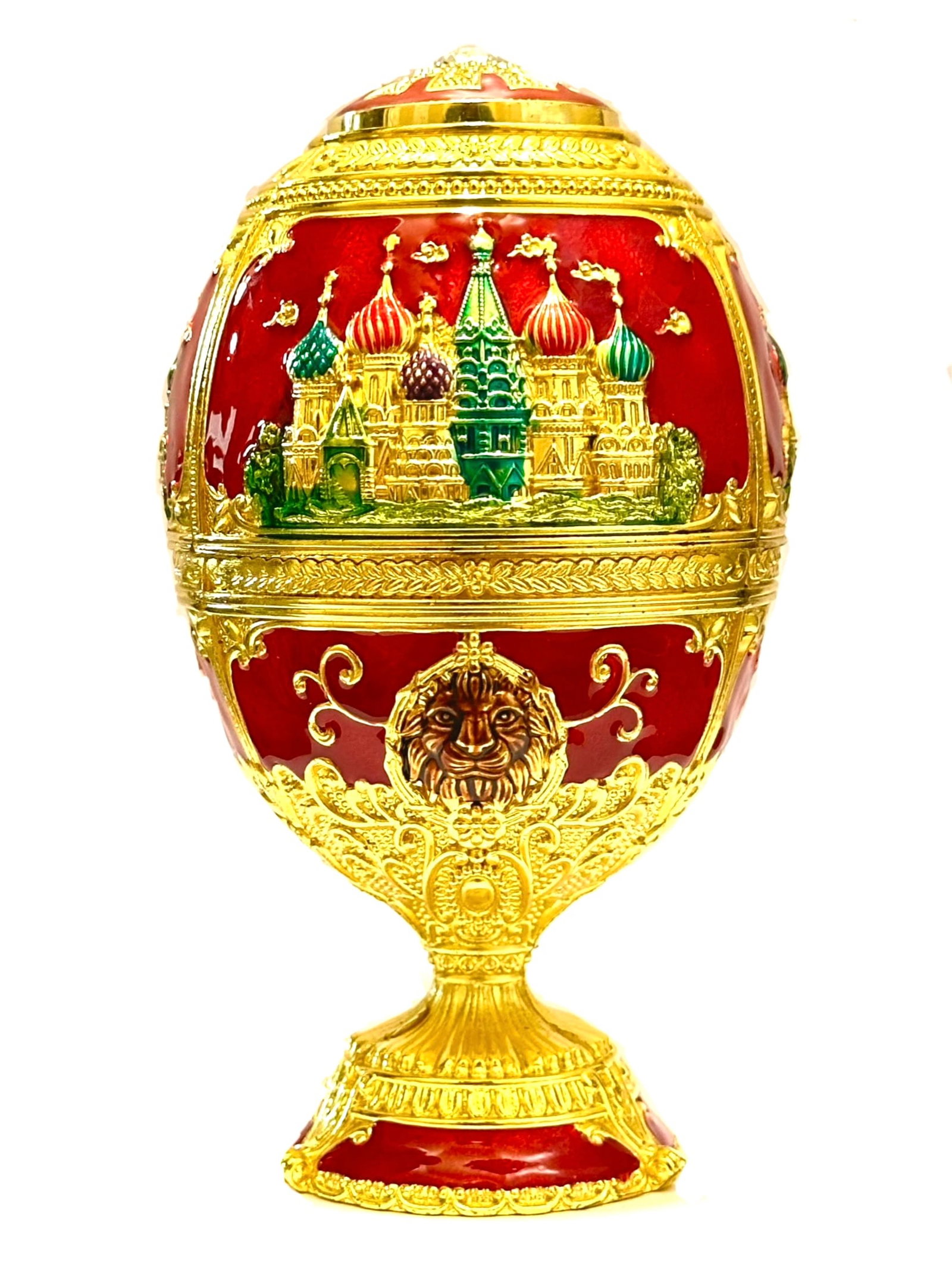 Faberge Inspired Russian Enameled & Jeweled Toothpick Dispenser Egg: This is a Gorgeous European Enameled & Jeweled Egg Toothpick Dispenser