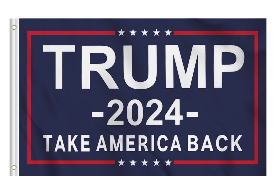 DONALD TRUMP 2024 Take America Back 36 x 60 Flag: Measures 36 Inches by 60 Inches – Perfect Condition
