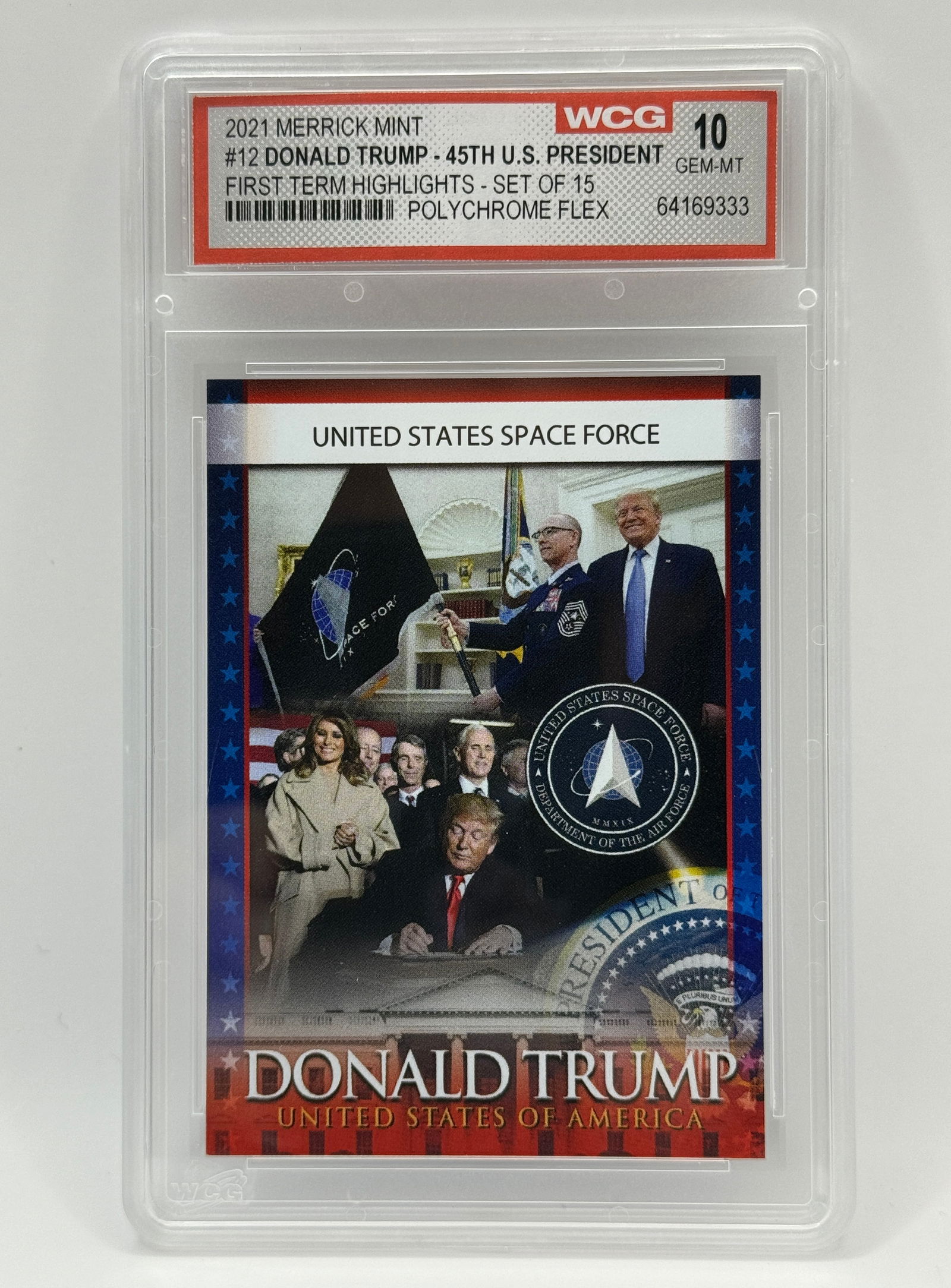 Limited Edition DONALD TRUMP Space Force Program Trading Card (1 of 2)