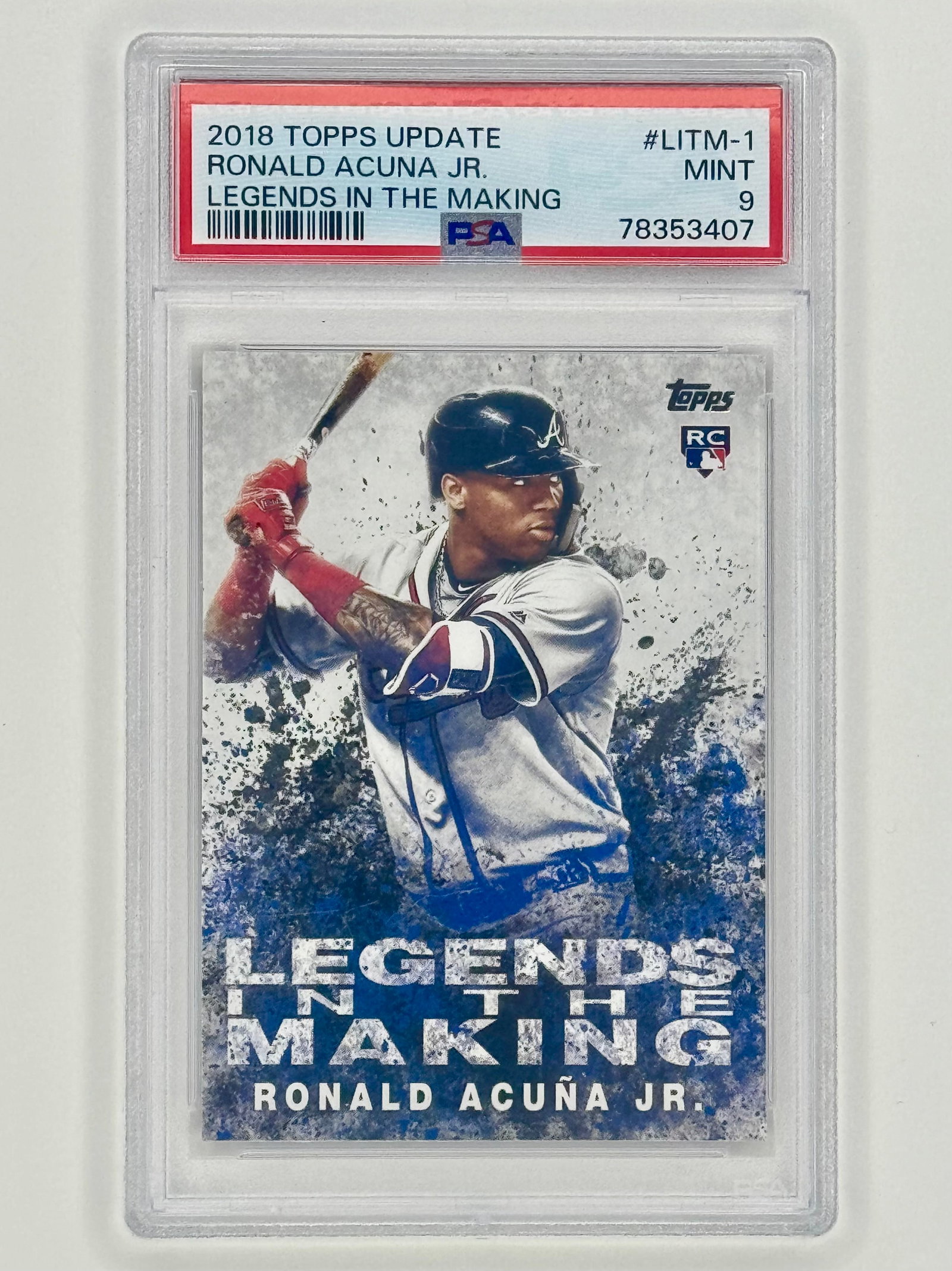 PSA Mint 2018 Topps Update RONALD ACUNA Jr Rookie Baseball Card: Multiple Photos Posted
