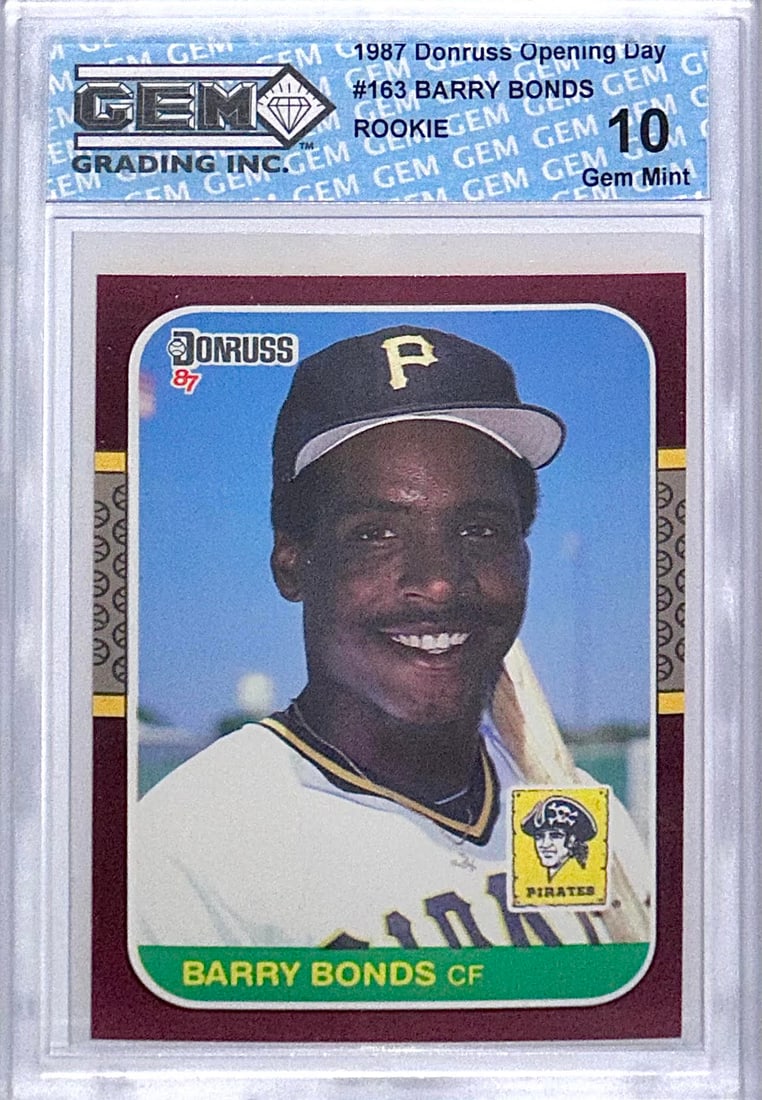 Gem Mint 10 BARRY BONDS Donruss Opening Day Rookie Baseball Card (1 of 2)