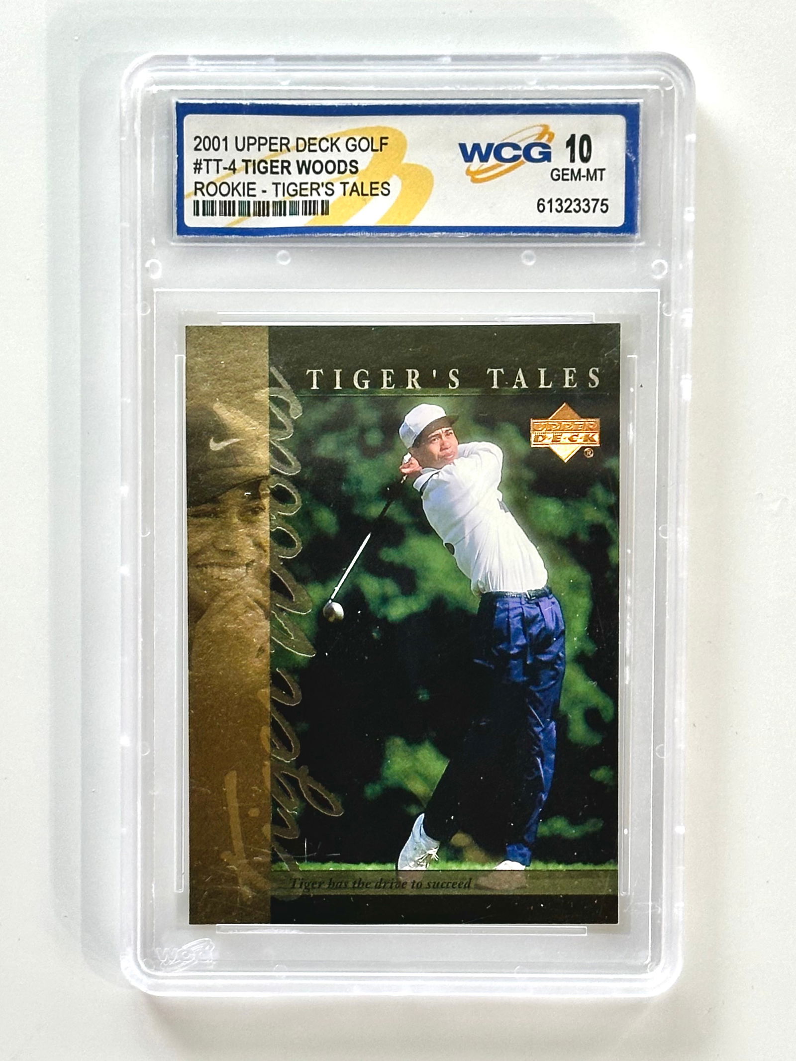 Gem Mint 10 TIGER WOODS 2011 Upper Deck Rookie Card (1 of 2)