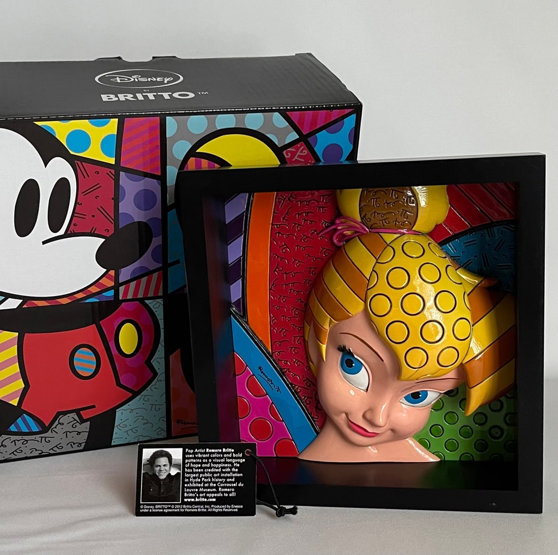 ROMERO BRITTO Disney Tinker Bell Pop Art Block Display (1 of 3)