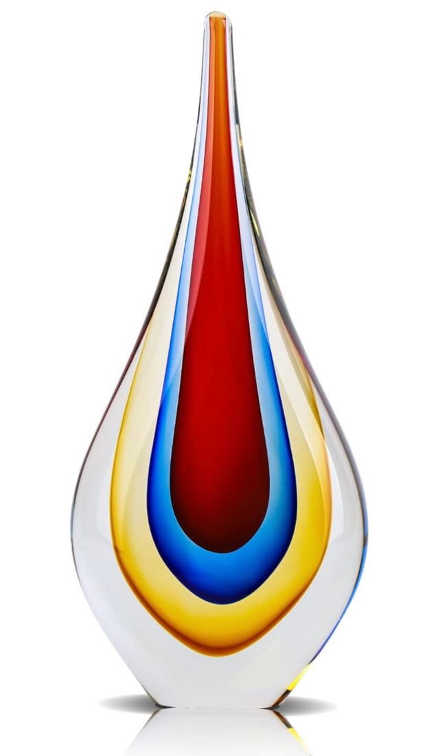 Stunning MURANO Art Glass Freeform Teardrop Sculpture (1 of 1)