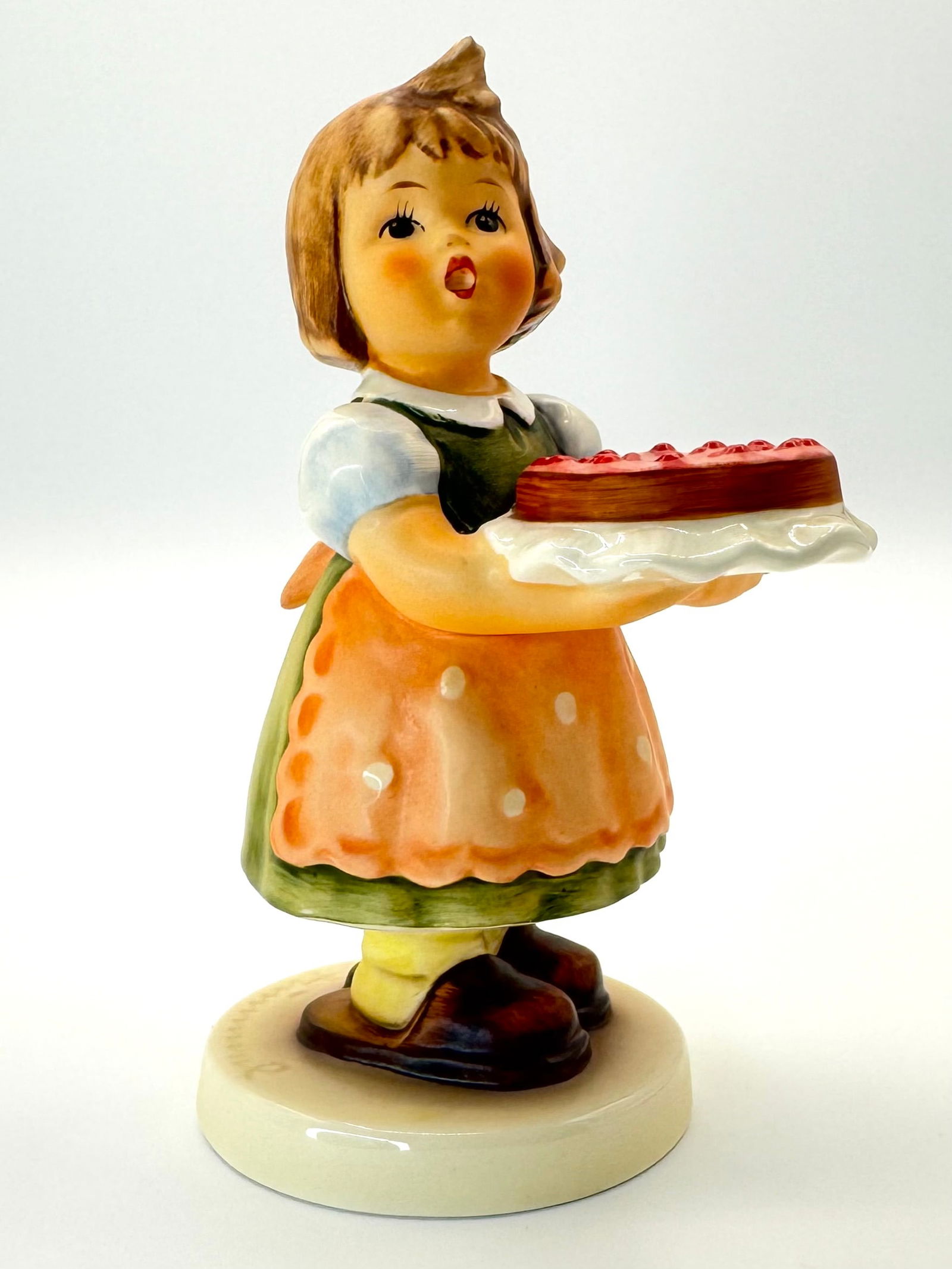 Vintage MJ Hummel Goebel West Germany Porcelain Figurine: Multiple Photos Posted - Beautiful Condition – Missing Birthday Candle