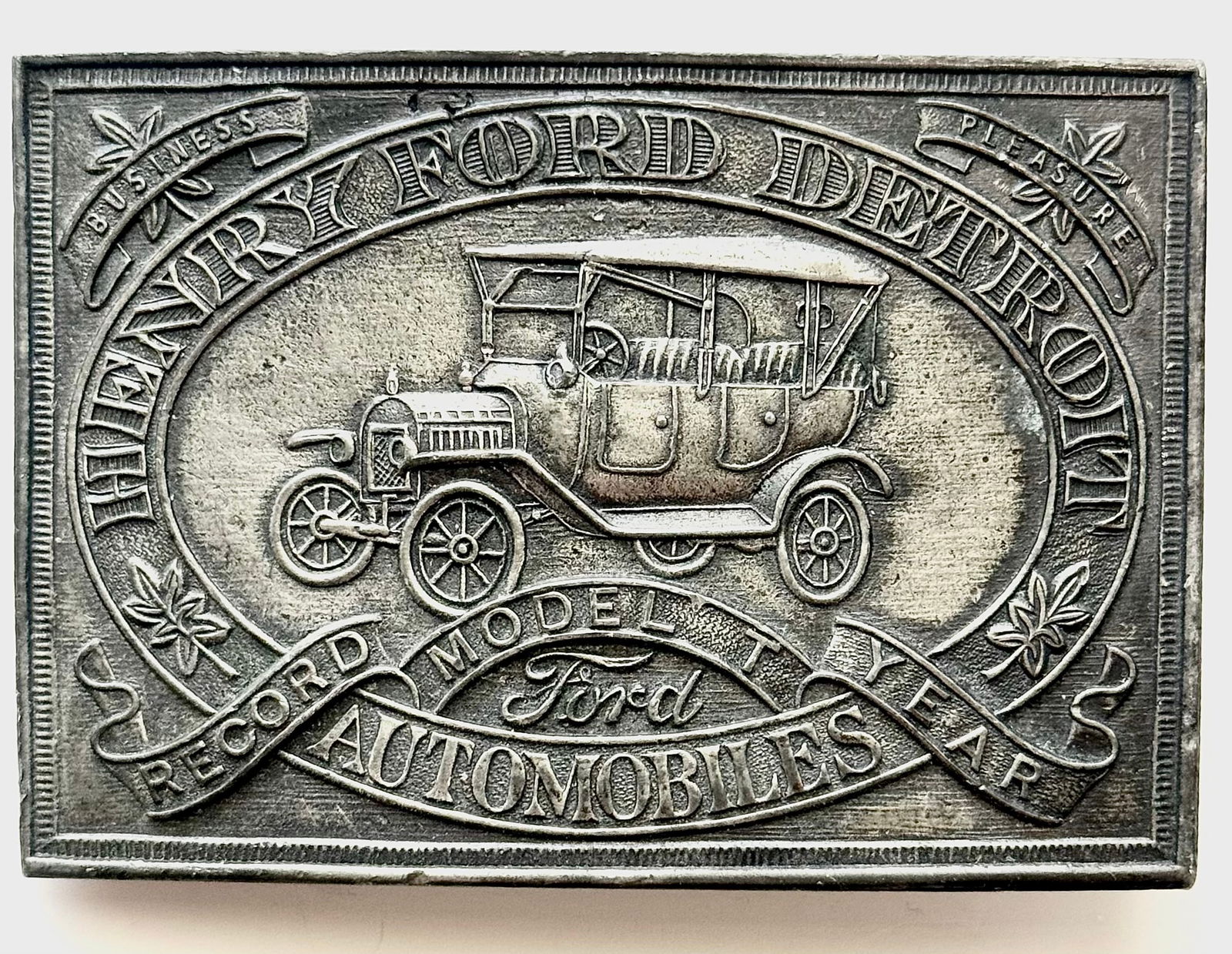 Signed Tiffany and Co Henry Ford Model T Record Year Belt Buckle (1 of 2)
