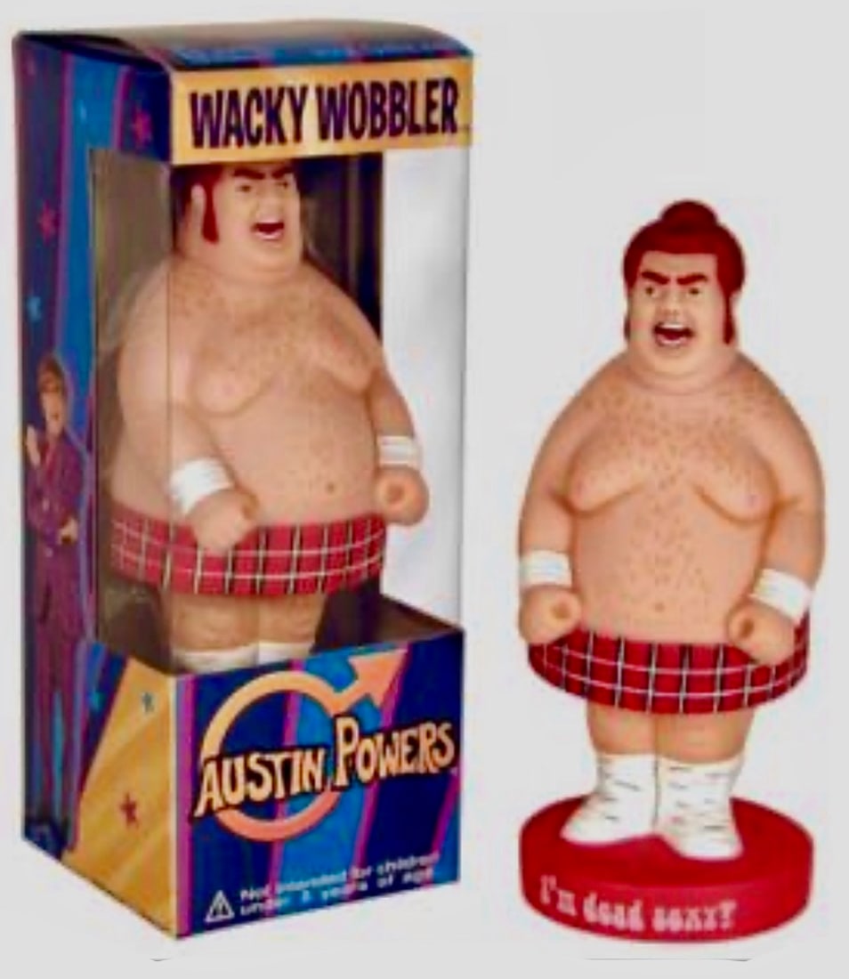Original FAT BASTARD Funko Wacky Wobbler in Box: Never Displayed - Awesome Cross Collectible