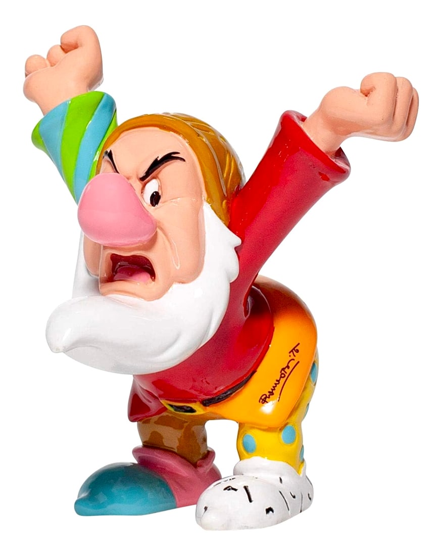 Disney ROMERO BRITTO Snow White and the Seven Dwarfs GRUMPY Figurine (1 of 3)