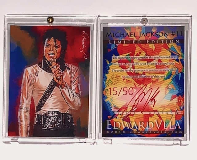 1 of 50 Artist Signed MICHAEL JACKSON Giclee Art Card (1 of 1)