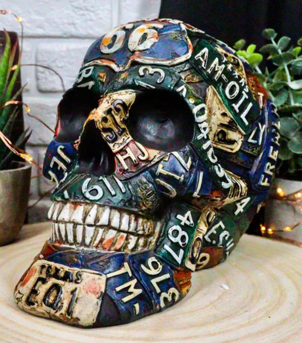 Nostalgic Folk Art Style Route 66 Scenic Highway Signs Skull (1 of 5)