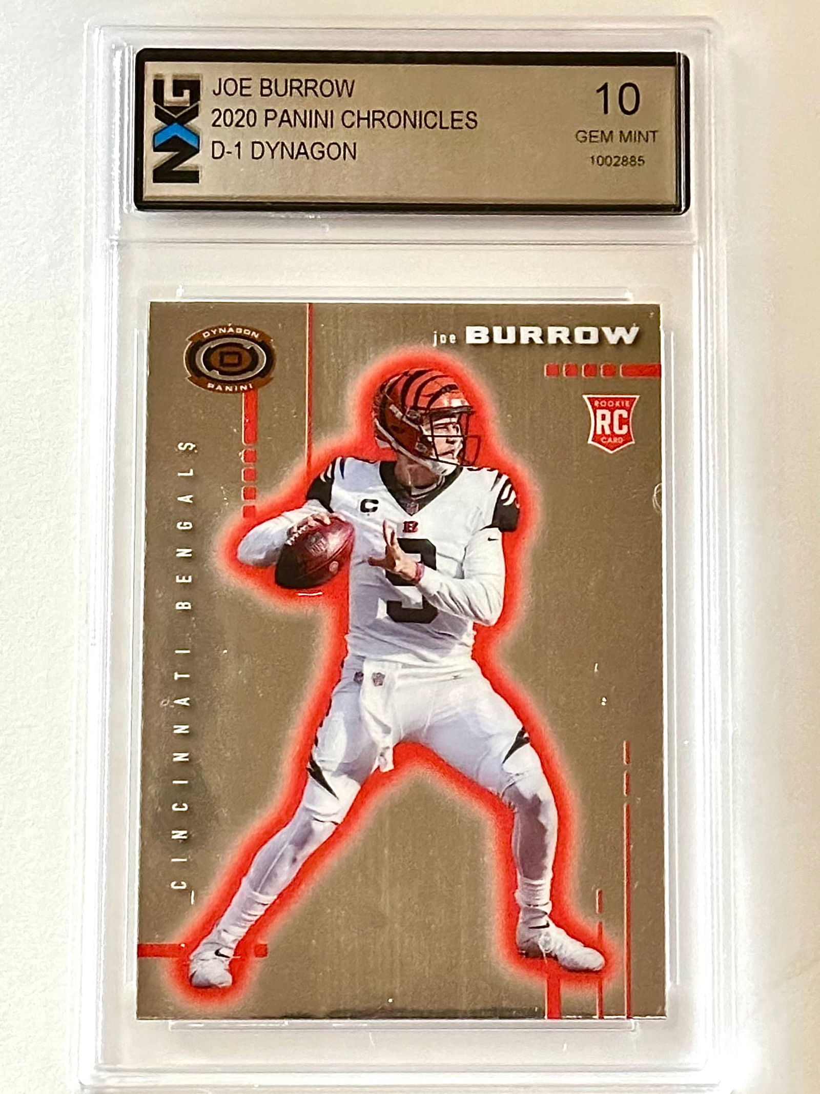 Gem Mint 10 Panini Chronicles 2020 JOE BURROW Rookie Football Card (1 of 2)