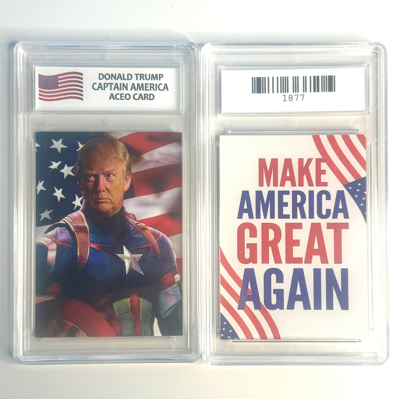 DONALD TRUMP Captain America MAGA Trading Card: Make America Great Again