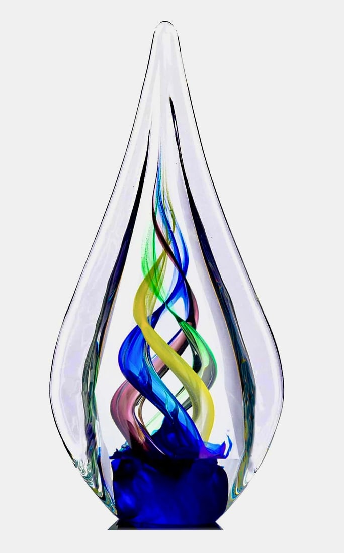 Stunning MURANO Art Glass Freeform Teardrop Sculpture (1 of 1)
