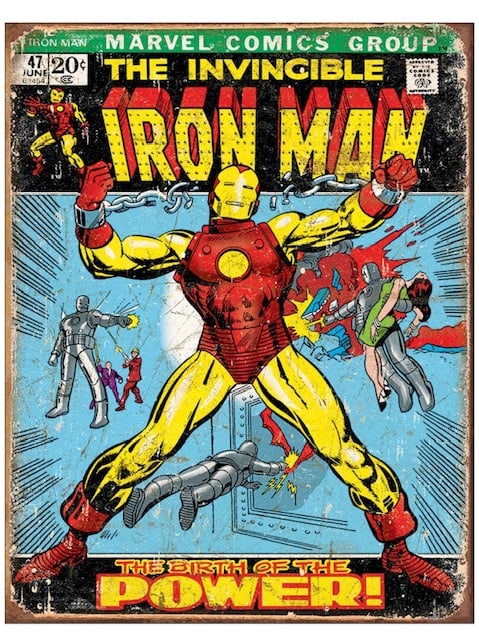 Marvel Comic Books Cover IRON MAN Throwback Metal Sign (1 of 1)