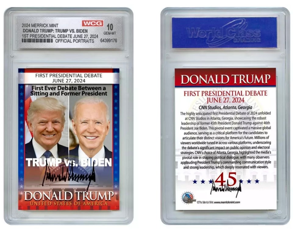 LTD Edition DONALD TRUMP JOE BIDEN 2024 Presidential Debate Card (1 of 2)
