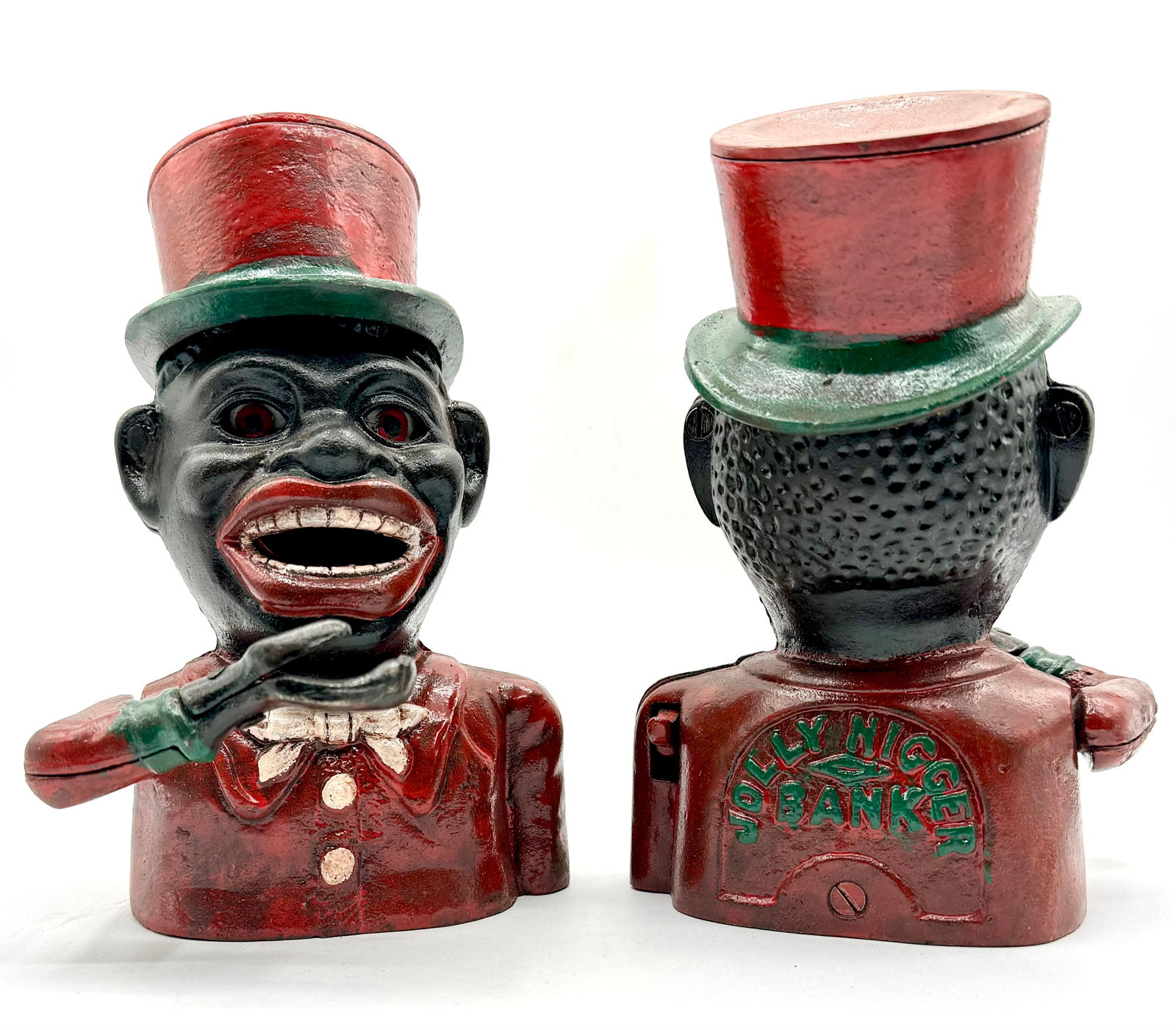 Cast Iron Black Americana SMILING SAM Mechanical Coin Bank (1 of 3)