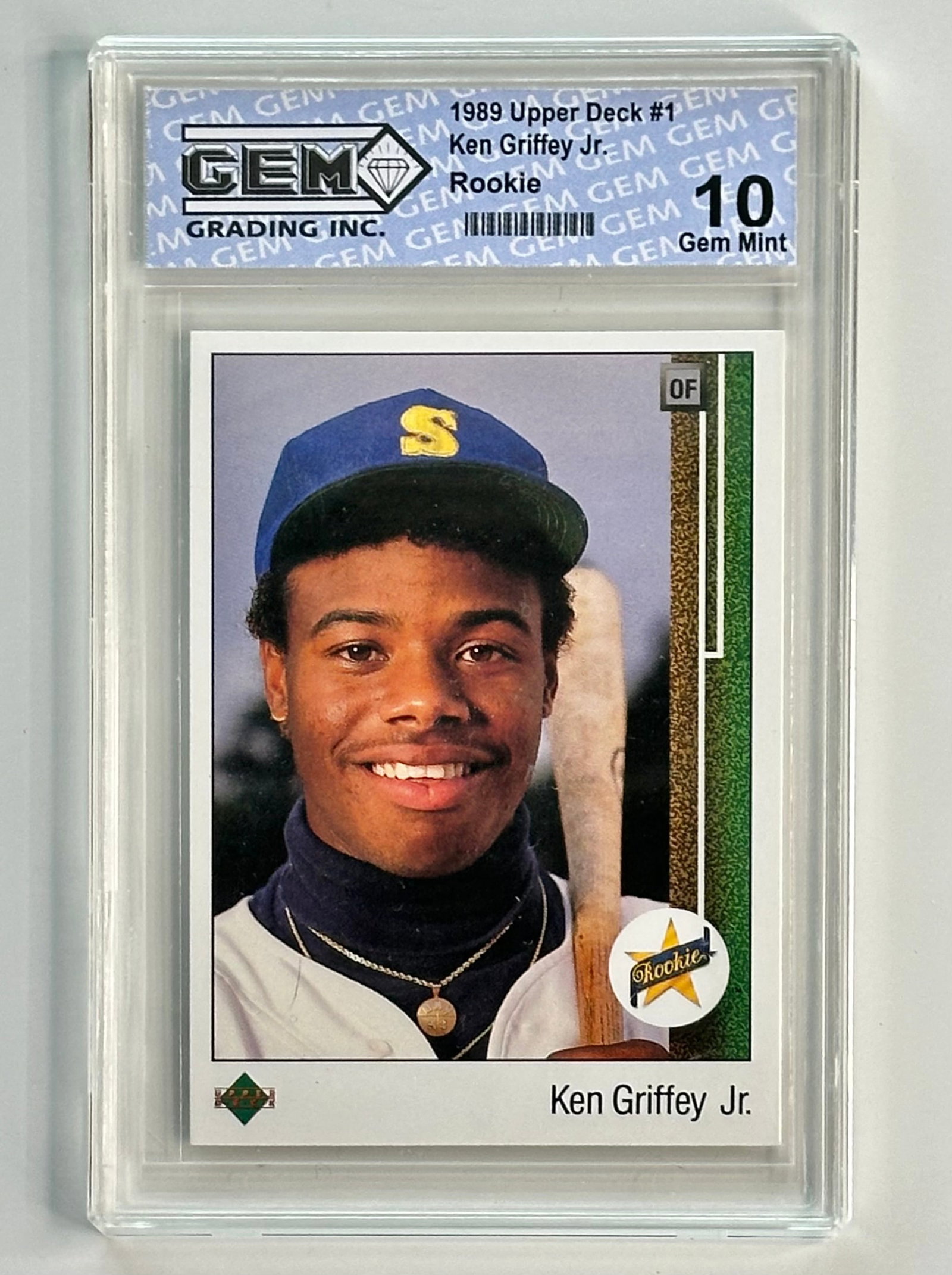 Gem Mint 10 KEN GRIFFEY Jr. 1989 Upper Deck #1 Rookie Baseball Card (1 of 2)