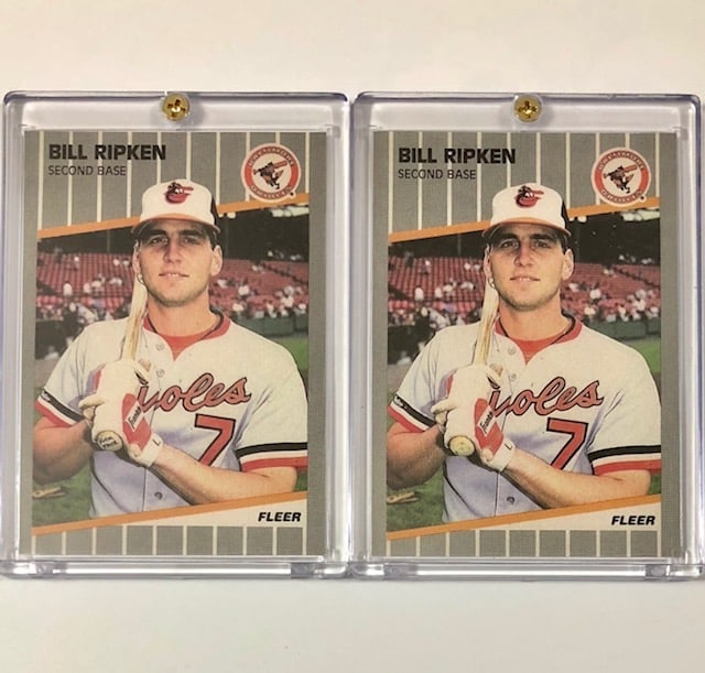 Lot of 2 Error FUCK FACE Billy Ripken RP Baseball Cards: This Lot is Sold as RP Reprints / Includes Fuck Face Re-Called Variation & Whited Out Version