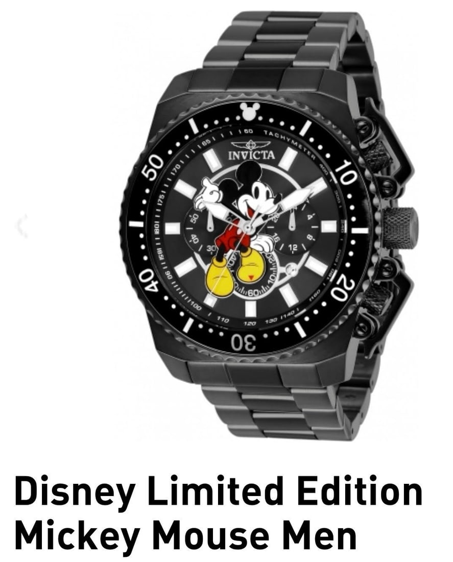 Limited Edition of 3000 INVICTA Disney Mickey Mouse MENS Watch: This is a LIMITED EDITION Authentic Invicta Mickey Mouse Watch that is Still Brand New in the Original Retail Box / It was originally purchased as a Collectible, so it has never been worn / Multiple P