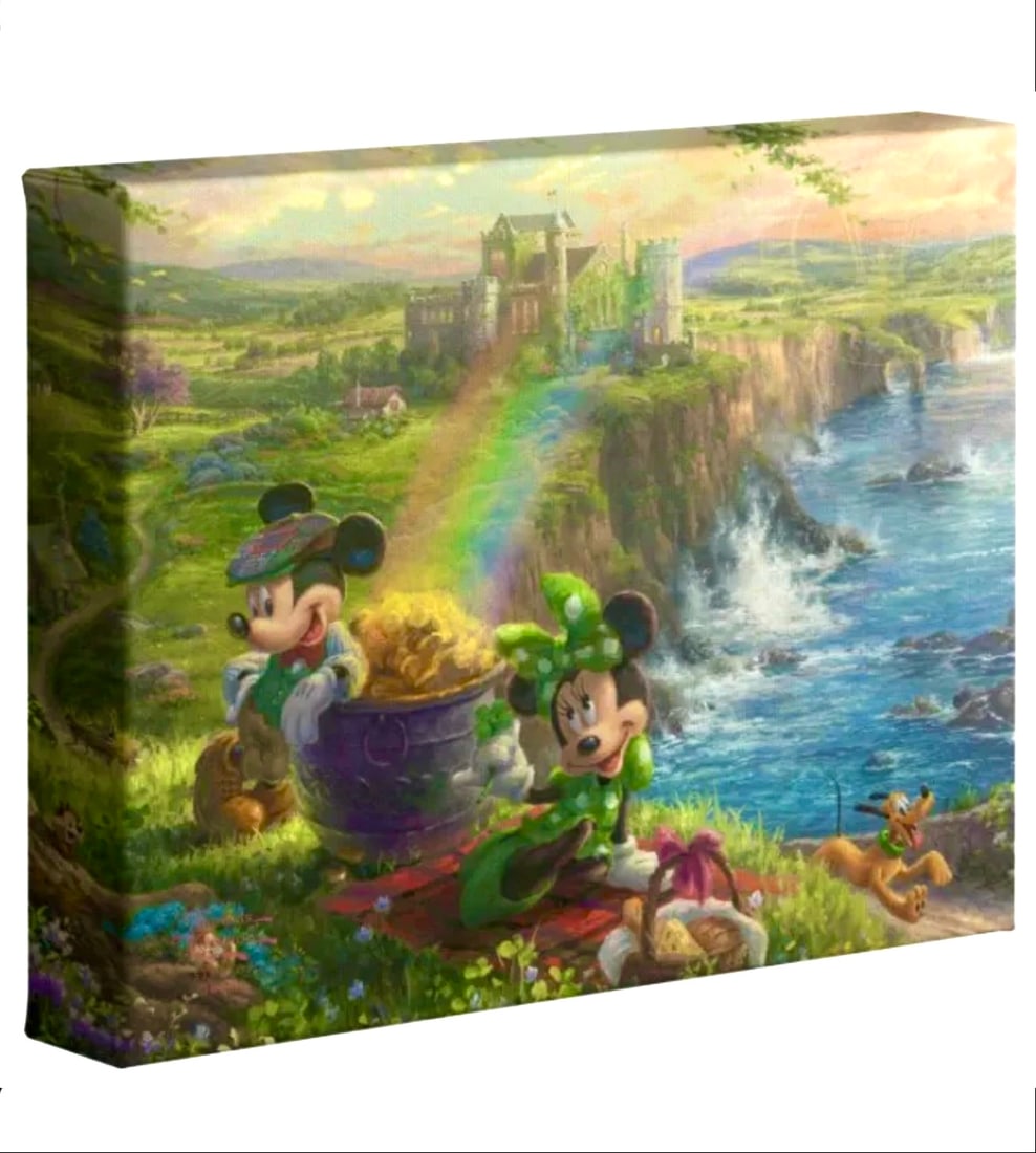 Walt Disneys MICKEY and MINNIE MOUSE Ireland Vacation Art by THOMAS KINKADE Studios (1 of 3)