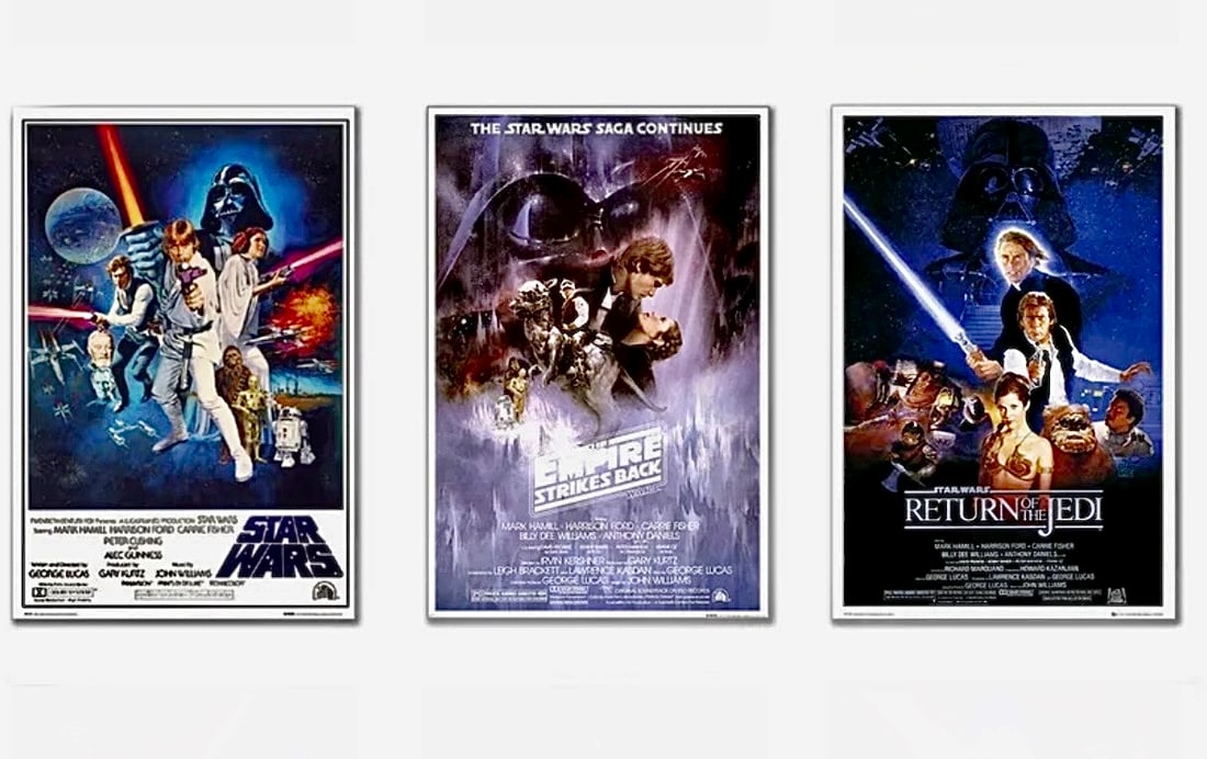 Lot of 3 Star Wars Posters 24 x 36 Episode 4 through 6 (1 of 2)