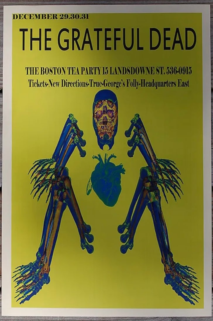 The GRATEFUL DEAD 12 x 18 Concert Poster: 12 x 18 / Not a Period Original Poster / Sold for Decorative Purposes Only