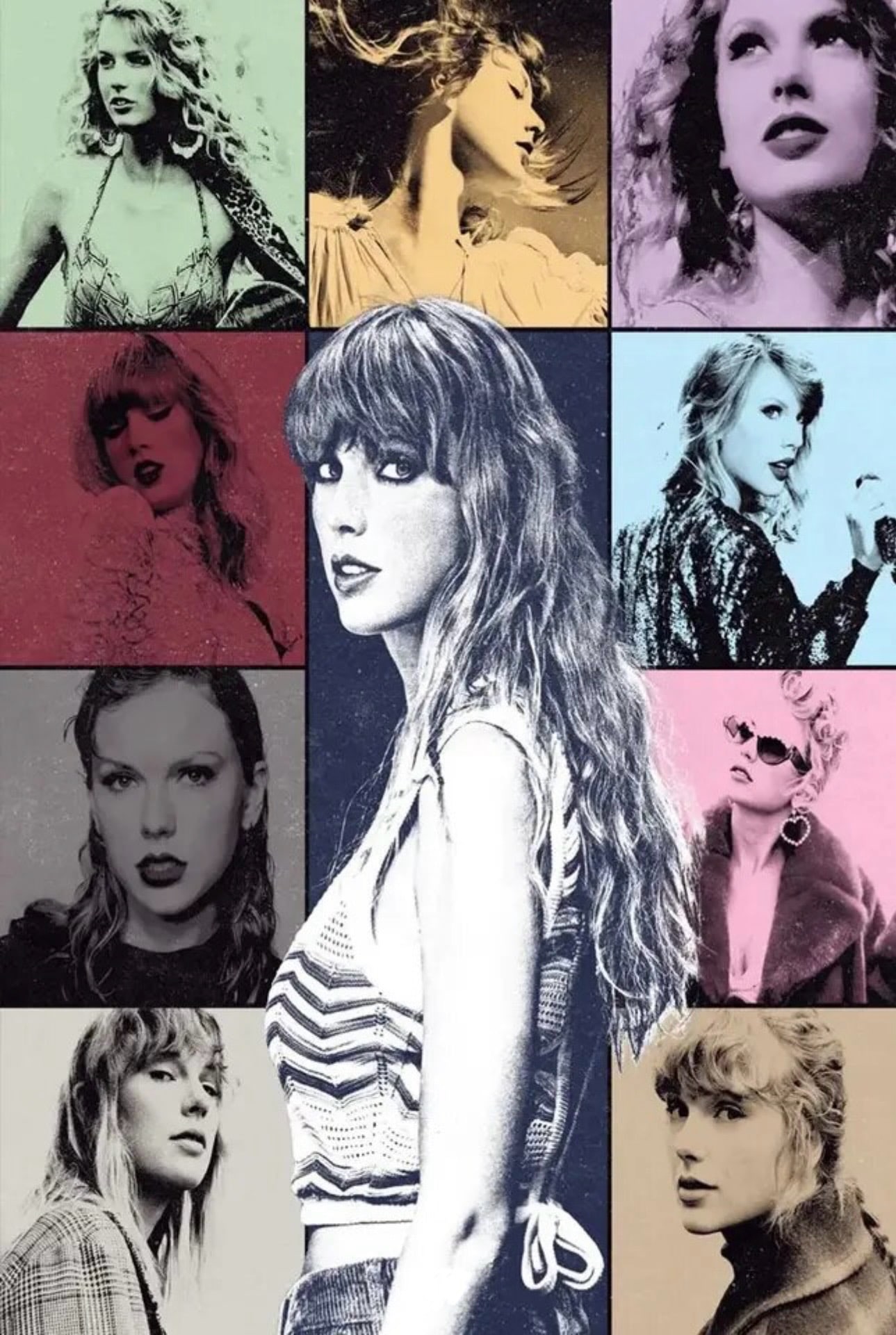 Awesome TAYLOR SWIFT 16 x 24 Cotton Canvas Collage Art Print: 16 x 24